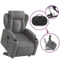 vidaXL Massagesessel mit Aufstehhilfe Dunkelgrau Stoff vidaXL Massagesessel mit Aufstehhilfe Dunkelgrau Stoff