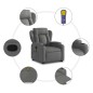 vidaXL Massagesessel mit Aufstehhilfe Dunkelgrau Stoff vidaXL Massagesessel mit Aufstehhilfe Dunkelgrau Stoff