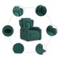 vidaXL Relaxsessel mit Aufstehhilfe Dunkelgrün Stoff vidaXL Relaxsessel mit Aufstehhilfe Dunkelgrün Stoff