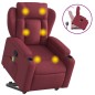 vidaXL Massagesessel mit Aufstehhilfe Weinrot Stoff vidaXL Massagesessel mit Aufstehhilfe Weinrot Stoff