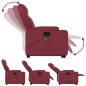 vidaXL Massagesessel mit Aufstehhilfe Weinrot Stoff vidaXL Massagesessel mit Aufstehhilfe Weinrot Stoff