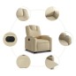 vidaXL Relaxsessel mit Aufstehhilfe Elektrisch Creme Stoff vidaXL Relaxsessel mit Aufstehhilfe Elektrisch Creme Stoff