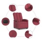 vidaXL Relaxsessel mit Aufstehhilfe Elektrisch Weinrot Stoff vidaXL Relaxsessel mit Aufstehhilfe Elektrisch Weinrot Stoff