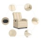 vidaXL Relaxsessel mit Aufstehhilfe Elektrisch Creme Stoff vidaXL Relaxsessel mit Aufstehhilfe Elektrisch Creme Stoff