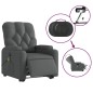 vidaXL Elektrischer Massagesessel mit Aufstehhilfe Dunkelgrau Stoff vidaXL Elektrischer Massagesessel mit Aufstehhilfe Dunkelgrau Stoff
