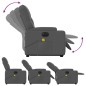 vidaXL Elektrischer Massagesessel mit Aufstehhilfe Dunkelgrau Stoff vidaXL Elektrischer Massagesessel mit Aufstehhilfe Dunkelgrau Stoff