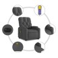 vidaXL Elektrischer Massagesessel mit Aufstehhilfe Dunkelgrau Stoff vidaXL Elektrischer Massagesessel mit Aufstehhilfe Dunkelgrau Stoff