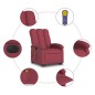 vidaXL Elektrischer Massagesessel mit Aufstehhilfe Weinrot Stoff vidaXL Elektrischer Massagesessel mit Aufstehhilfe Weinrot Stoff