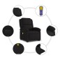 vidaXL Elektrischer Massagesessel mit Aufstehhilfe Schwarz Stoff vidaXL Elektrischer Massagesessel mit Aufstehhilfe Schwarz Stoff