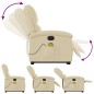 vidaXL Elektrischer Massagesessel mit Aufstehhilfe Creme Stoff vidaXL Elektrischer Massagesessel mit Aufstehhilfe Creme Stoff