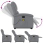 vidaXL Elektrischer Massagesessel mit Aufstehhilfe Hellgrau Stoff vidaXL Elektrischer Massagesessel mit Aufstehhilfe Hellgrau Stoff