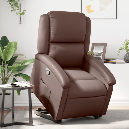 vidaXL Relaxsessel mit Aufstehhilfe Braun Kunstleder