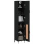 Highboard Schwarz 34,5x34x180 cm Holzwerkstoff Highboard Schwarz 34,5x34x180 cm Holzwerkstoff