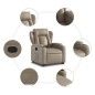 vidaXL Relaxsessel mit Aufstehhilfe Cappuccino-Braun Kunstleder vidaXL Relaxsessel mit Aufstehhilfe Cappuccino-Braun Kunstleder