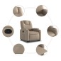 vidaXL Relaxsessel mit Aufstehhilfe Cappuccino-Braun Kunstleder vidaXL Relaxsessel mit Aufstehhilfe Cappuccino-Braun Kunstleder