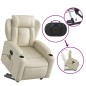 vidaXL Massagesessel mit Aufstehhilfe Creme Kunstleder vidaXL Massagesessel mit Aufstehhilfe Creme Kunstleder