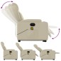 vidaXL Massagesessel mit Aufstehhilfe Creme Kunstleder vidaXL Massagesessel mit Aufstehhilfe Creme Kunstleder