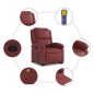 vidaXL Massagesessel mit Aufstehhilfe Weinrot Kunstleder vidaXL Massagesessel mit Aufstehhilfe Weinrot Kunstleder