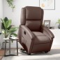vidaXL Relaxsessel mit Aufstehhilfe Elektrisch Braun Kunstleder vidaXL Relaxsessel mit Aufstehhilfe Elektrisch Braun Kunstleder