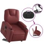 vidaXL Massagesessel mit Aufstehhilfe Elektrisch Weinrot Kunstleder vidaXL Massagesessel mit Aufstehhilfe Elektrisch Weinrot Kunstleder