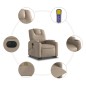 vidaXL Massagesessel mit Aufstehhilfe Elektrisch Cappuccino Kunstleder vidaXL Massagesessel mit Aufstehhilfe Elektrisch Cappuccino Kunstleder