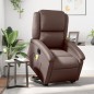vidaXL Massagesessel mit Aufstehhilfe Elektrisch Braun Kunstleder vidaXL Massagesessel mit Aufstehhilfe Elektrisch Braun Kunstleder