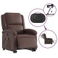 vidaXL Massagesessel mit Aufstehhilfe Elektrisch Braun Kunstleder vidaXL Massagesessel mit Aufstehhilfe Elektrisch Braun Kunstleder