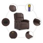 vidaXL Massagesessel mit Aufstehhilfe Elektrisch Braun Kunstleder vidaXL Massagesessel mit Aufstehhilfe Elektrisch Braun Kunstleder