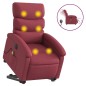 vidaXL Elektrischer Massagesessel mit Aufstehhilfe Weinrot Stoff vidaXL Elektrischer Massagesessel mit Aufstehhilfe Weinrot Stoff