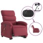 vidaXL Elektrischer Massagesessel mit Aufstehhilfe Weinrot Stoff vidaXL Elektrischer Massagesessel mit Aufstehhilfe Weinrot Stoff