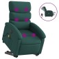 vidaXL Elektrischer Massagesessel mit Aufstehhilfe Dunkelgrün Stoff vidaXL Elektrischer Massagesessel mit Aufstehhilfe Dunkelgrün Stoff