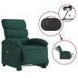 vidaXL Elektrischer Massagesessel mit Aufstehhilfe Dunkelgrün Stoff vidaXL Elektrischer Massagesessel mit Aufstehhilfe Dunkelgrün Stoff