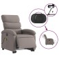 vidaXL Elektrischer Massagesessel mit Aufstehhilfe Taupe Stoff vidaXL Elektrischer Massagesessel mit Aufstehhilfe Taupe Stoff