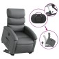 vidaXL Relaxsessel mit Aufstehhilfe Elektrisch Grau Kunstleder vidaXL Relaxsessel mit Aufstehhilfe Elektrisch Grau Kunstleder