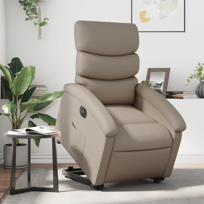 vidaXL Relaxsessel mit Aufstehhilfe Elektrisch Cappuccino Kunstleder vidaXL Relaxsessel mit Aufstehhilfe Elektrisch Cappuccino Kunstleder