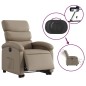 vidaXL Relaxsessel mit Aufstehhilfe Elektrisch Cappuccino Kunstleder vidaXL Relaxsessel mit Aufstehhilfe Elektrisch Cappuccino Kunstleder