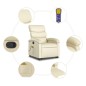 vidaXL Massagesessel mit Aufstehhilfe Creme Kunstleder vidaXL Massagesessel mit Aufstehhilfe Creme Kunstleder