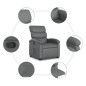 vidaXL Relaxsessel mit Aufstehhilfe Grau Kunstleder vidaXL Relaxsessel mit Aufstehhilfe Grau Kunstleder