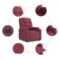 vidaXL Relaxsessel mit Aufstehhilfe Weinrot Stoff vidaXL Relaxsessel mit Aufstehhilfe Weinrot Stoff