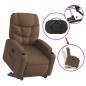 vidaXL Relaxsessel mit Aufstehhilfe Braun Stoff vidaXL Relaxsessel mit Aufstehhilfe Braun Stoff
