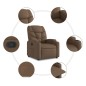 vidaXL Relaxsessel mit Aufstehhilfe Braun Stoff vidaXL Relaxsessel mit Aufstehhilfe Braun Stoff