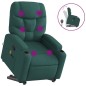 vidaXL Massagesessel mit Aufstehhilfe Dunkelgrün Stoff vidaXL Massagesessel mit Aufstehhilfe Dunkelgrün Stoff