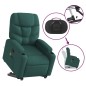 vidaXL Massagesessel mit Aufstehhilfe Dunkelgrün Stoff vidaXL Massagesessel mit Aufstehhilfe Dunkelgrün Stoff