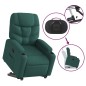 vidaXL Relaxsessel mit Aufstehhilfe Dunkelgrün Stoff vidaXL Relaxsessel mit Aufstehhilfe Dunkelgrün Stoff