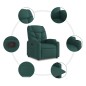 vidaXL Relaxsessel mit Aufstehhilfe Dunkelgrün Stoff vidaXL Relaxsessel mit Aufstehhilfe Dunkelgrün Stoff