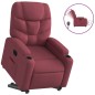 vidaXL Relaxsessel mit Aufstehhilfe Elektrisch Weinrot Stoff vidaXL Relaxsessel mit Aufstehhilfe Elektrisch Weinrot Stoff