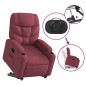 vidaXL Relaxsessel mit Aufstehhilfe Elektrisch Weinrot Stoff vidaXL Relaxsessel mit Aufstehhilfe Elektrisch Weinrot Stoff