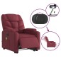 vidaXL Elektrischer Massagesessel mit Aufstehhilfe Weinrot Stoff vidaXL Elektrischer Massagesessel mit Aufstehhilfe Weinrot Stoff