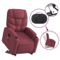 vidaXL Elektrischer Massagesessel mit Aufstehhilfe Weinrot Stoff vidaXL Elektrischer Massagesessel mit Aufstehhilfe Weinrot Stoff
