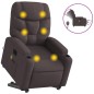 vidaXL Elektrischer Massagesessel mit Aufstehhilfe Dunkelbraun Stoff vidaXL Elektrischer Massagesessel mit Aufstehhilfe Dunkelbraun Stoff
